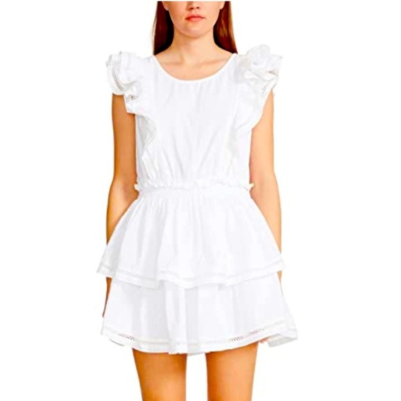 BB Dakota by Steve Madden Dresses & Skirts - NWT BB Dakota Steve Madden Sweet and Chic White Eyelet Dress Size Large